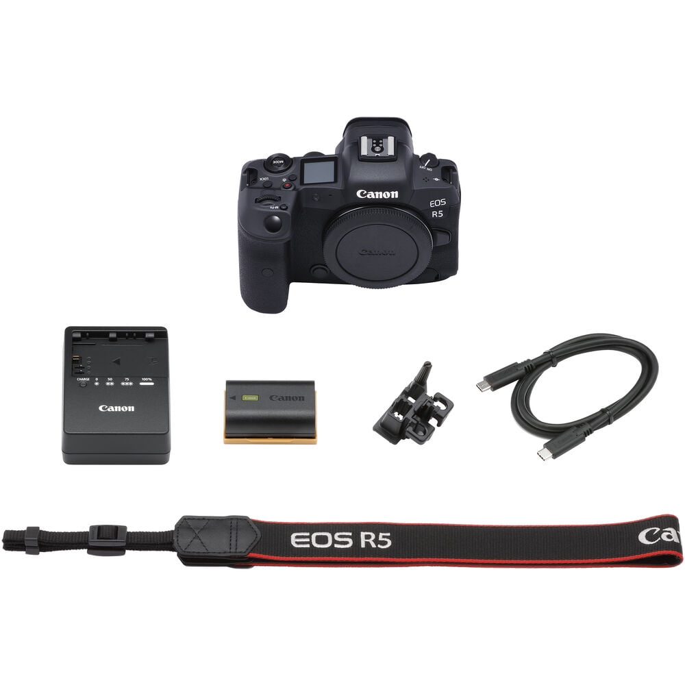 Canon EOS R5 Mirrorless Camera – 45MP Full-Frame Sensor, 8K Video