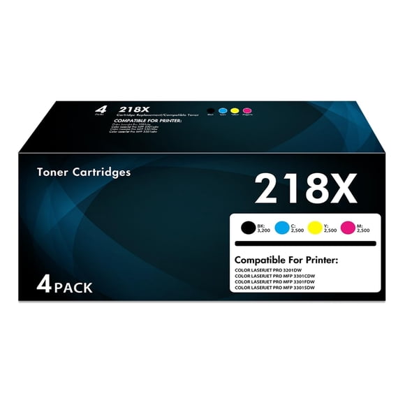 Cartuchos de tóner aceink 218X de alto rendimiento, paquete de 4 unidades para Laser Pro