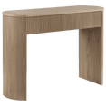 thumbnail image 1 of Bouclair Natural Wood console with ribbed drawer, 1 of 5