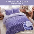 thumbnail image 2 of Regency Heights Twin/Twin XL Size Comforter Set, Fluffy Ribbed Plush Comforter Set, 2-Piece Bedding Set, Purple Ombre, 2 of 8