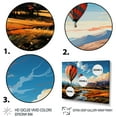 thumbnail image 3 of Designart "Orange Hot Air Ballon Bold horizon I" Hot Air Balloon Floater Framed Canvas Print, 3 of 7