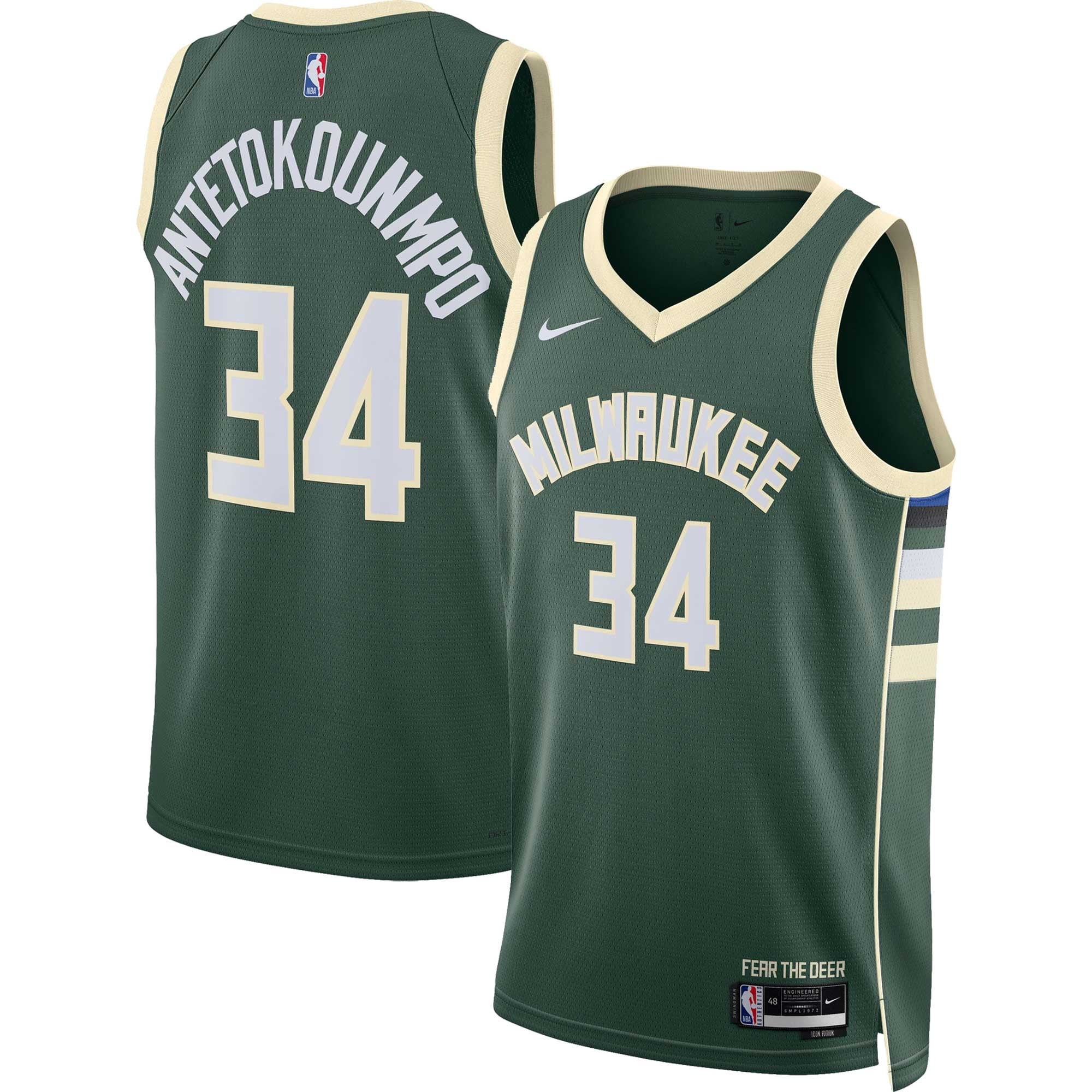 Unisex Nike Giannis Antetokounmpo White Milwaukee Bucks Swingman