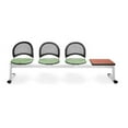 thumbnail image 2 of OFM Moon Series Model 334T 4-Unit Beam Seating with 3 Fabric Seats & 1 Table, Sage Green with Cherry, 2 of 2