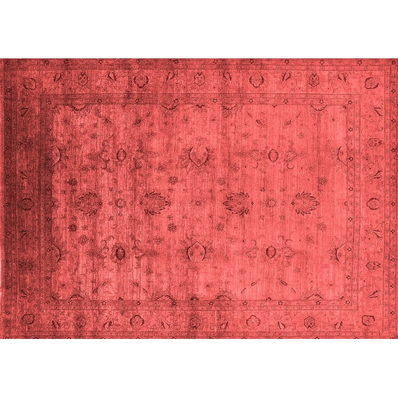 Ahgly Company Indoor Rectangle Oriental Red Industrial Area Rugs, 7' x 10'