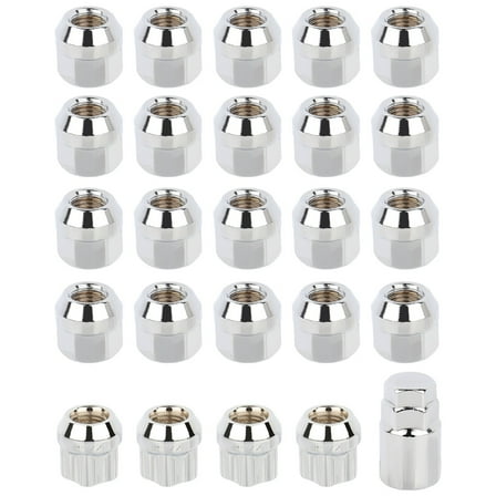 CCIYU Set of 20 Pcs Lug Nuts Chrome Factory Lug Nuts 12x1.5 Wheel Lug Nuts 0.83"*0.91" (with 1 Key) Open End Lug for Acura,for Buick,for Cadillac,for Chevrolet,for Dodge,for GMC,for Honda,for Hummer