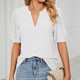 thumbnail image 5 of Camiseta Mujer Camiseta holgada de verano Moda Hollow-out Camiseta para mujer Ropa femenina (Blanco XXL) Cgtredaw para Mujer Blanco T XL, 5 of 7