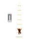thumbnail image 3 of Adorno colgante de Papá Noel trepando por una escalera de cuerda, adorno navideño LED blanco cálido, 3 of 9
