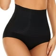 thumbnail image 1 of Ropa interior ajustada de cintura alta y fina de verano para mujer, ropa interior suave y sin costuras (negro), L, 1 of 5