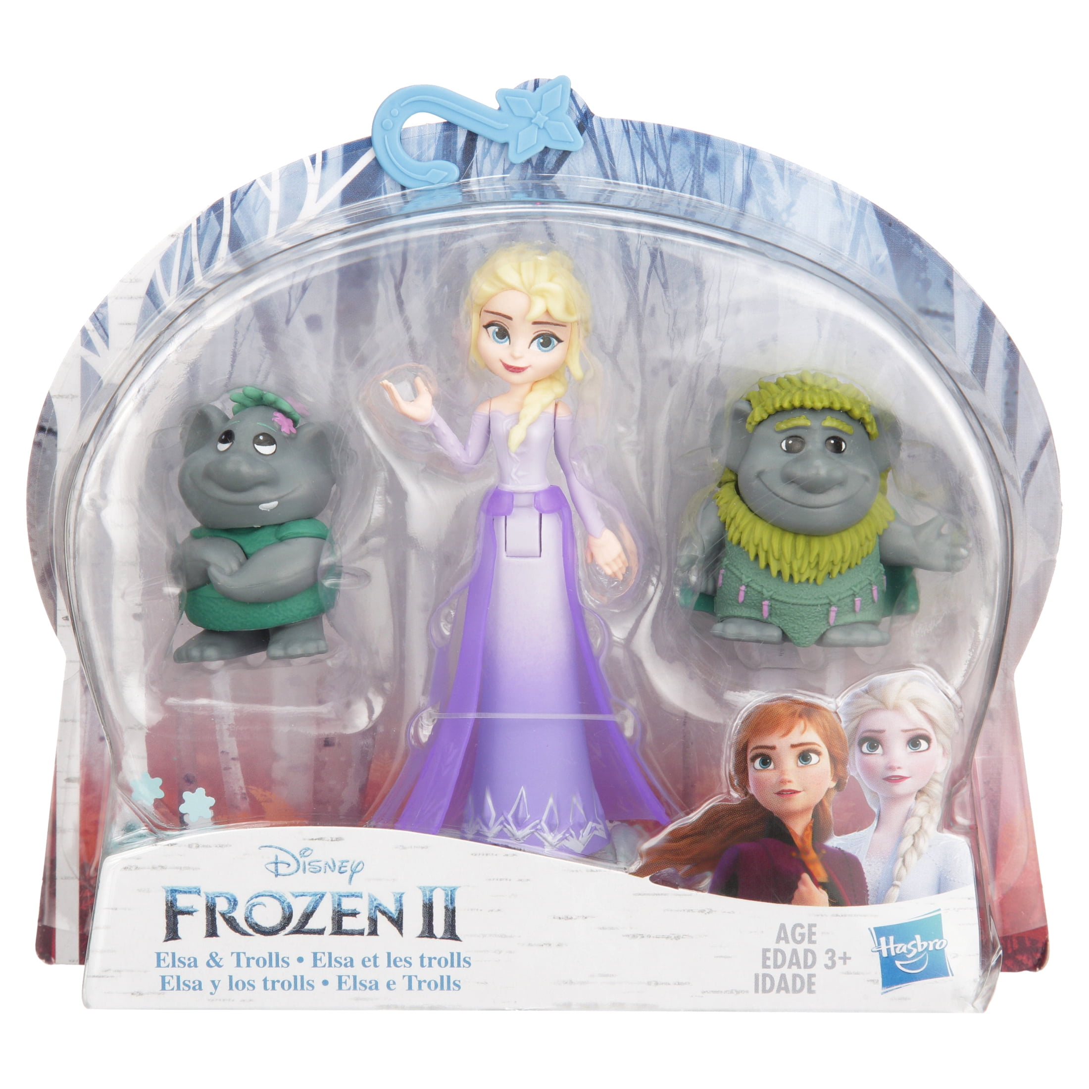 Frozen II Elsa & 2 Trolls Doll Figures Hasbro Adventure Small Snowflakes for sale online 