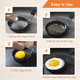 thumbnail image 3 of Juego de 2 anillos para huevos con mango de silicona, anillo grande para freír huevos, molde redondo para muffins ingleses, 3 of 6