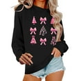 thumbnail image 3 of Frostluinai Christmas Sweatshirts for Women Funny Christmas Tree Xmas Cute Graphic Long Sleeve Sweat Shirt Womens Novelty Christmas Gifts, 3 of 7