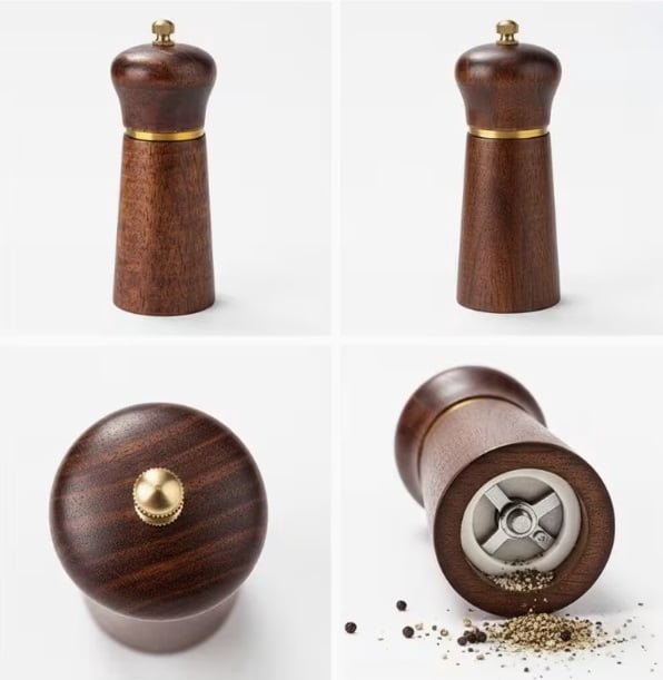 Manual Pepper Grinder - Glass Spice Jar for Home Use - Perfect for Black Pepper, Sea Salt, and Szechuan Peppercorns