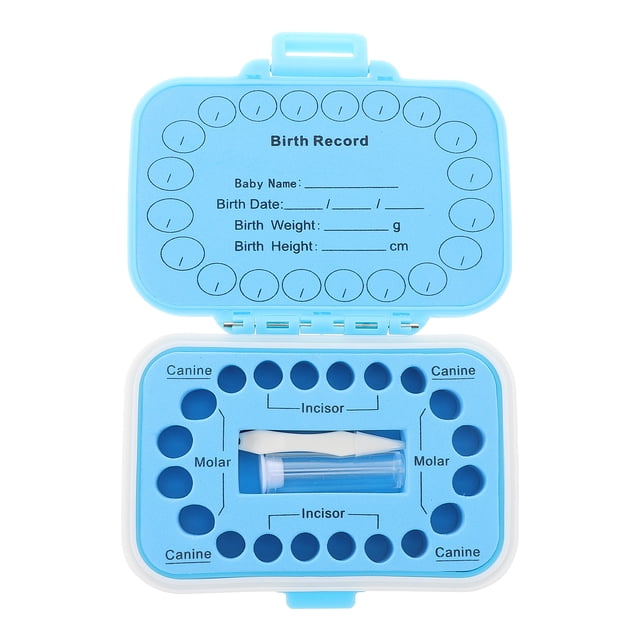 Caja para guardar dientes de bebé, primer diente, cabello fetal, organizador de dientes deciduos, caja para guardar dientes de niños