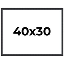 40x30 Frame Black Real Wood Picture Frame Width 1.25 inches | Interior Frame Depth 0.5 inches |