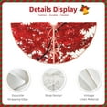 thumbnail image 3 of Fotbe Red Maple Leaf Pattern Christmas Tree Skirt, Tree Skirts Plush Christmas Decorations, Christmas Tree Skirts Xmas Decorations Holiday Party Decor-48", 3 of 6