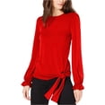 thumbnail image 1 of Blusa con lazo lateral Michael Kors para mujer rojo pequeño, 1 of 2
