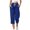 Blue, variant on Waffle Knit Capri Pants for Women Lightweight Casual Drawstring Elastic High Waist Comfy Lounge Cropped Trousers Loose Straight Leg Jogger Capris with Pockets