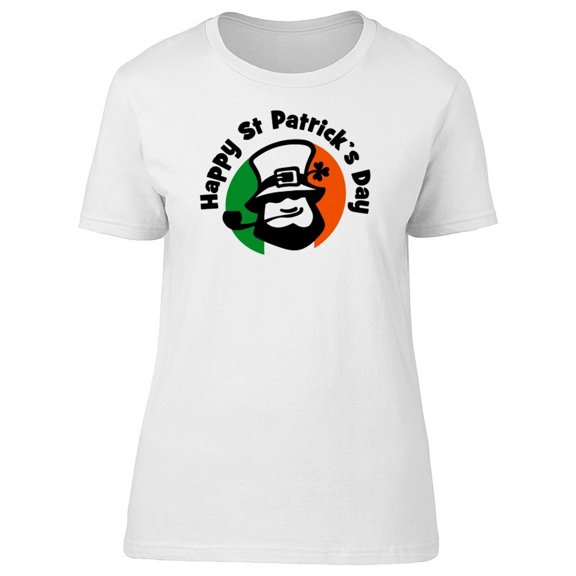 Cool Leprechaun Happy St Patrick T-Shirt Women -Image by Shutterstock, Female Small