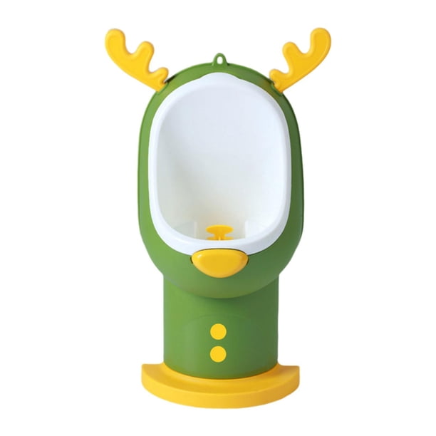 Urinario de entrenamiento para ir al baño para niños, niños, niño, inodoro de entrenamiento para orinar, dibujos animados de animales, baño para niños Verde