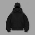 thumbnail image 3 of Ettsollp Winter Warm Hoodie Coat Unisex Double Hooded Solid Color Casual Jacket Loose Fit Thick Warm Sweatshirt Coat, 3 of 7
