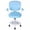 Blue, variant on Upgraded Children Desk Chair with Flipped Armrest and Footrest, Height Adjustable Swivel Kids Computer Chair, Children Study Chair for Home, School and Library-Blue