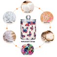 thumbnail image 6 of Yayeee 4 Pack Qtip Holder Bathroom Cotton Swab Canister with Lid Clear Dispenser Set, Blue Butterflies, 6 of 6