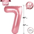 thumbnail image 5 of Number Balloon 40 Inch for Birthday Decorations, Large Foil Balloon Numbers, Mylar Giant Birthday Balloon for Boy Girls Women Men, 5 of 17