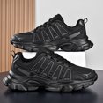 thumbnail image 2 of Men's Round Toe Lace Up Chunky Sneakers, Breathable Mesh Sport Casual Walking Shoes, Multiple Colors Available, 2 of 5