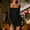 005Black, variant on Womens Sexy Sequin Sparkly Glitter Dress Off Shoulder Long Sleeve Cocktail Evening Party Mini Dress Party Club Dresses
