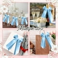 thumbnail image 6 of AuroraX Blue 6 Pcs Valentine'S Day Double Layer Ribbon Bows Romantic Silk Taper Candle Holder Accents Decor for Wedding and Dinner Centerpieces, 6 of 6