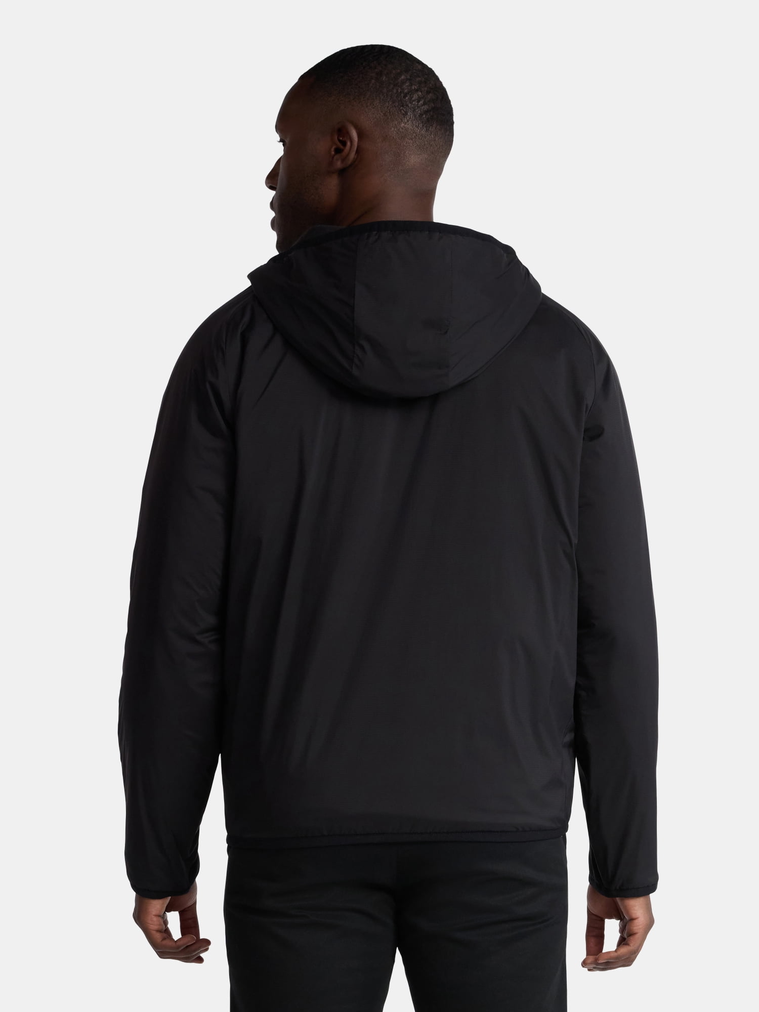 George Men's and Big Men's Lightweight Insulated Hooded Nylon Jacket, Sizes S-3XL