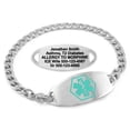 thumbnail image 1 of MedicEngraved Stainless Steel Custom Medical Alert Bracelet - 5mm Curb Link, 1 of 8