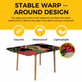thumbnail image 4 of Christmas Poinsettia Table Cloths for 3 Foot Rectangle Tables, Winter Cardinal Bird Pine Cone Needle Patio Waterproof Elastic Fitted Tablecloths, Washable Rectangular Table Cover for Camping, 4 of 8