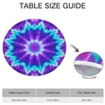 thumbnail image 6 of Purple Blue Tie Dye Spiral Pattern Round Fitted Tablecloth with Elastic Edge,Dining Table Cover Waterproof,Outdoor Round Tablecloth for Camping,Dining,Indoor and Outdoor, 6 of 7