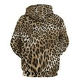 thumbnail image 3 of Leopard Print Pattern Men's Women Vintage 3D Hooded Sweatshirt - All-Season Loose Fit Streetwear, 3 of 6