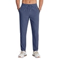 thumbnail image 2 of Hearthz Straight Leg Pants Men Elastic Waist Drawstring Men's Trousers Baggy Summer Men Workout Pants with Pockets Blue XXXL, 2 of 4