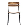 thumbnail image 6 of Emma + Oliver Dining Chair with Black Metal Frame and Solid Wood Seat and Back with Antique Copper Finish, 6 of 12