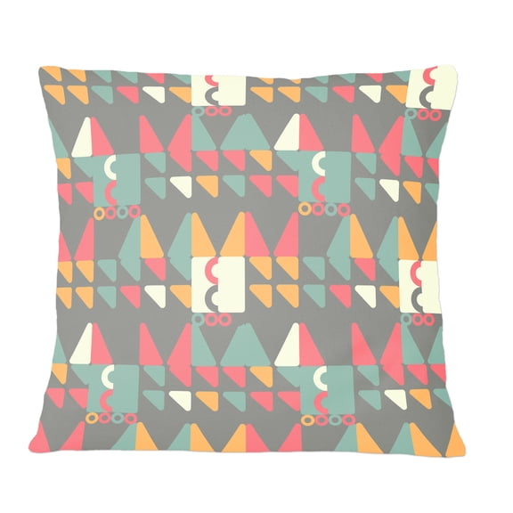 Designart Retro Abstract Design V' Mid-Century Modern Throw Pillow - 12x20