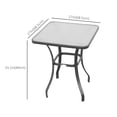 thumbnail image 2 of Black Rattan Coffee Table with Tempered Glass Top - 27" x 27" Metal Frame | Patio, Living Room, & Breakfast Nook Side Table, 2 of 7