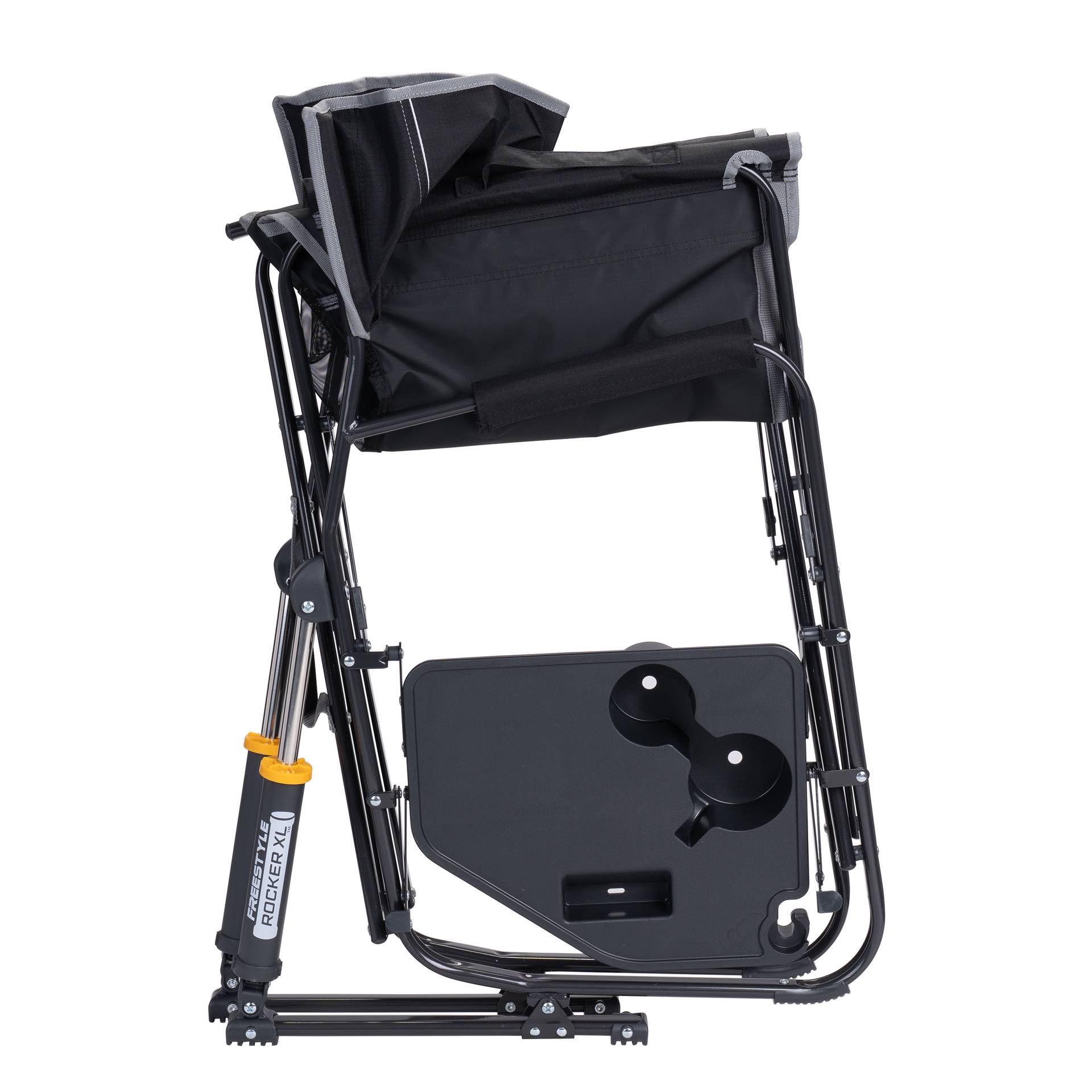 GCI Outdoor Freestyle Rocker XL Rocking Chair with Side Table, Black photo 3