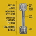 thumbnail image 3 of PIPE DECOR Barn Door Handle with Square Flange 10.5 In. L, 3 of 10