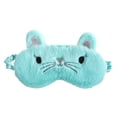 thumbnail image 1 of Miangastore Light Green Eye Masks Fluffy Cat Design Sleep Eyeshade Lightweight Comfortable Night Blindfold for Work Naps Sleeping, 1 of 9