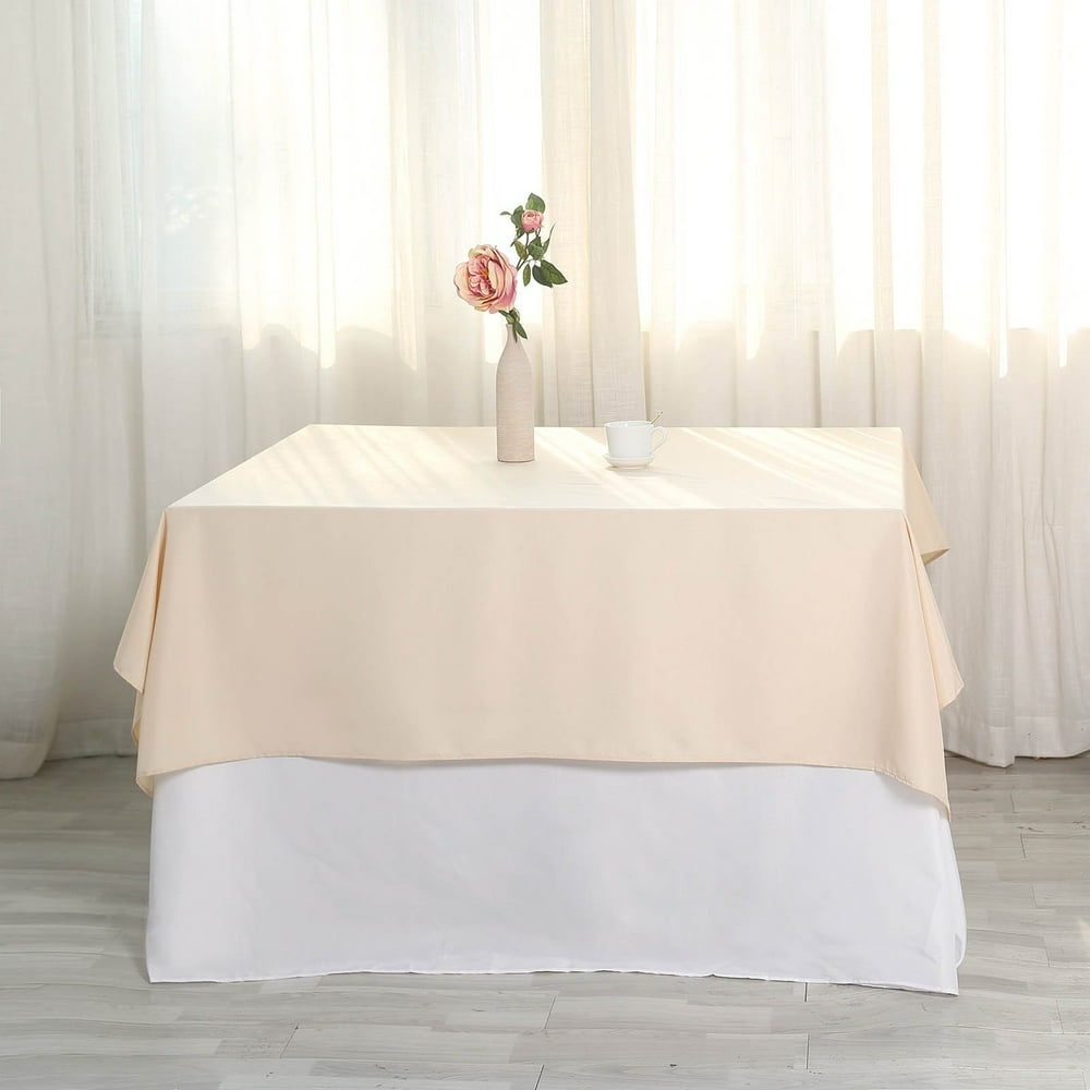 Efavormart 54x54" BEIGE Wholesale Linens Seamless Polyester Square