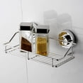 thumbnail image 4 of GFHFHITJ Storage Rack No Drill Shower Shelf With Strong Suction Cups - Rustproof Chrome Finish Bathroom Organizer For Shower Sink Kitchen Counter, 4 of 5
