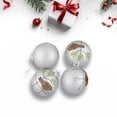 thumbnail image 3 of Northlight Glitter Bird Christmas Glass Ball Ornaments - 4" (100mm) - White and Gold - Set of 4, 3 of 9