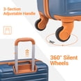 thumbnail image 2 of Hardside Luggage Sets 3 Piece, Hardshell Suitcase TSA Lock Spinner Wheel with Travel Duffle Bag and 4 Packing Cube.Blue, 2 of 9