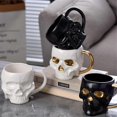 thumbnail image 5 of Halloween Skull Cup with Handle Lidless Ceramic Cup Funny Water Beer Milk Cup Mocha Cup Creatives Modeling Mug,600ml B, 5 of 5