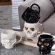 thumbnail image 2 of Halloween Skull Cup with Handle Lidless Ceramic Cup Funny Water Beer Milk Cup Mocha Cup Creatives Modeling Mug,600ml A, 2 of 5