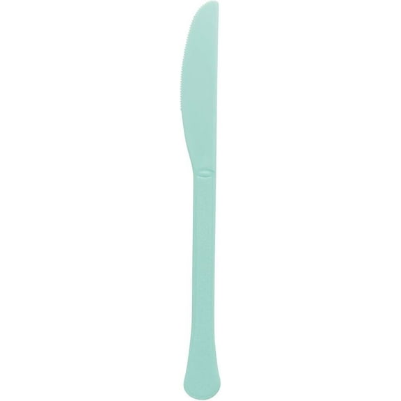 20 Pack Robins Egg Blue Plastic Knives Heavy Duty Amscan All Occasion Disposable