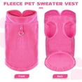 thumbnail image 5 of 1Pcs Small Dog Sweater Cat Fleece Vest Soft Dog Jacket with Leash O-Ring Fall Winter Warm Pet Pullover Coat Puppy Clothes for Small Dogs Cats Chihuahua Apparel Shih Tzu Costume, 5 of 8